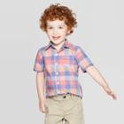 Petiteoshkosh B'gosh Toddler Boys' Short Sleeve Button-down Shirt - Red 18 M, Boy's,