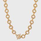 Twisted Toggle Closure Chain Necklace - A New Day Gold