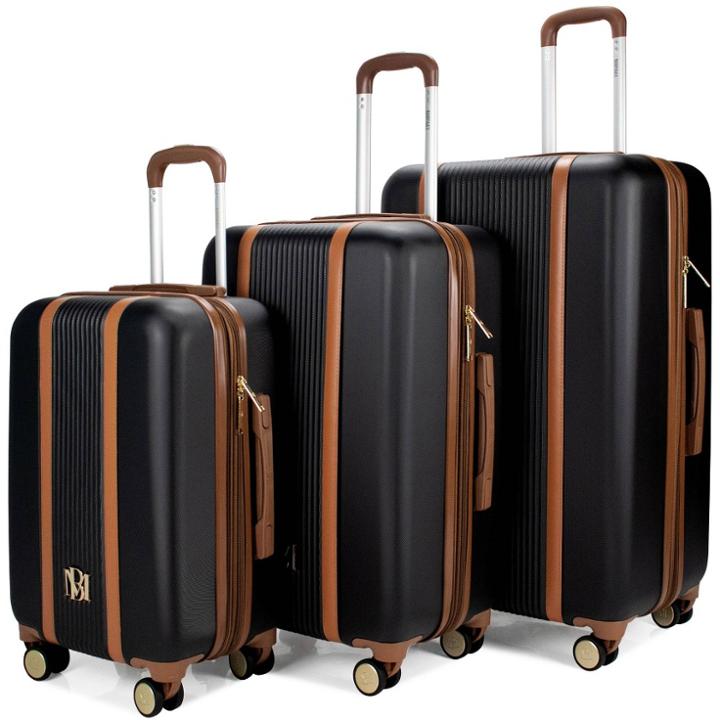 Badgley Mischka Mia Expandable Hardside Checked 3pc Luggage