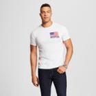 Men's Boston American Flag Short Sleeve Crew Neck T-shirt - Awake - White