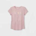 All In Motion Girls' Short Sleeve 'team Is Family' Graphic T-shirt - All In