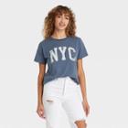 Grayson Threads Women's Nyc Short Sleeve Graphic T-shirt - Navy