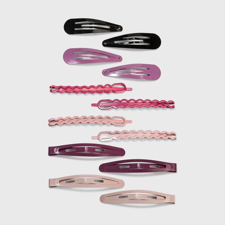 Bobbie Pins And Snap Hair Clip Set 12pc - Wild Fable Assorted Pinks