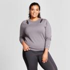 Plus Size Women's Plus Cozy Layering Sweatshirt With Cut Outs - Joylab Gray