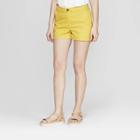Women's High-rise Chino Shorts - A New Day Gold
