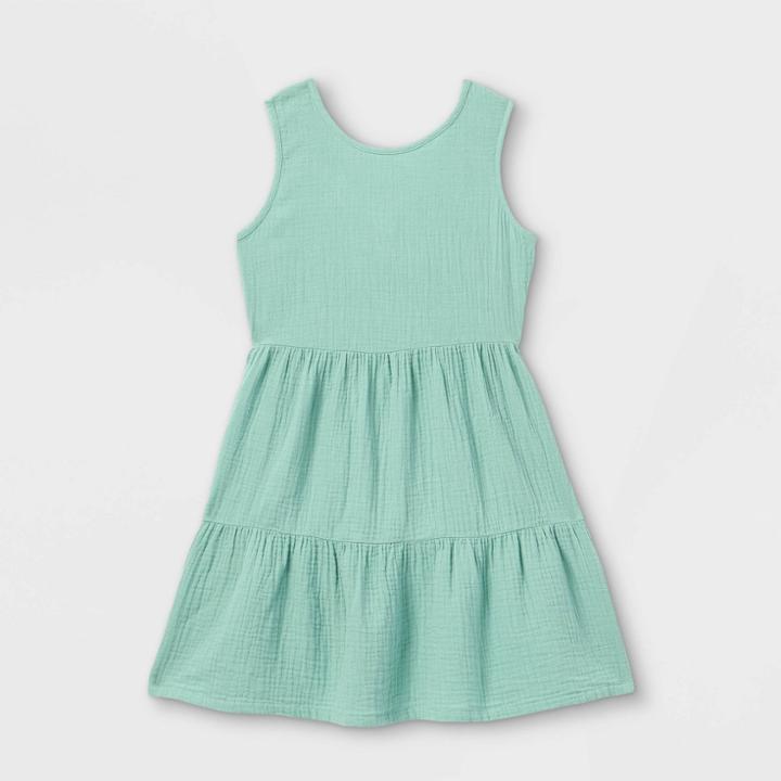 Girls' Gauze Sleeveless Dress - Cat & Jack Green