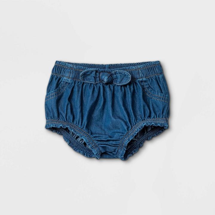 Baby Girls' Bloomer Jean Shorts - Cat & Jack Blue Newborn