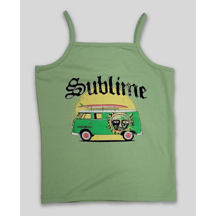 Merch Traffic Women's Sublime Logo Graphic Tank Top - Green