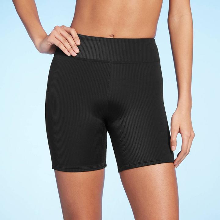Women's Bike Shorts Bikini Bottom - Xhilaration Black