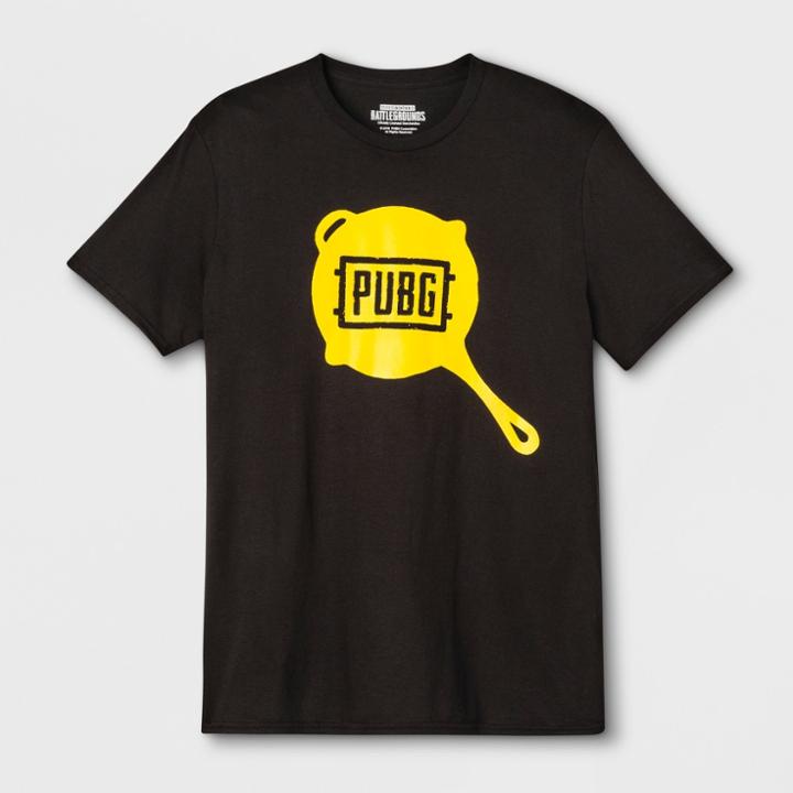 Bioworld Men's Short Sleeve Playerunknown's Battlegrounds Crew T-shirt - Black