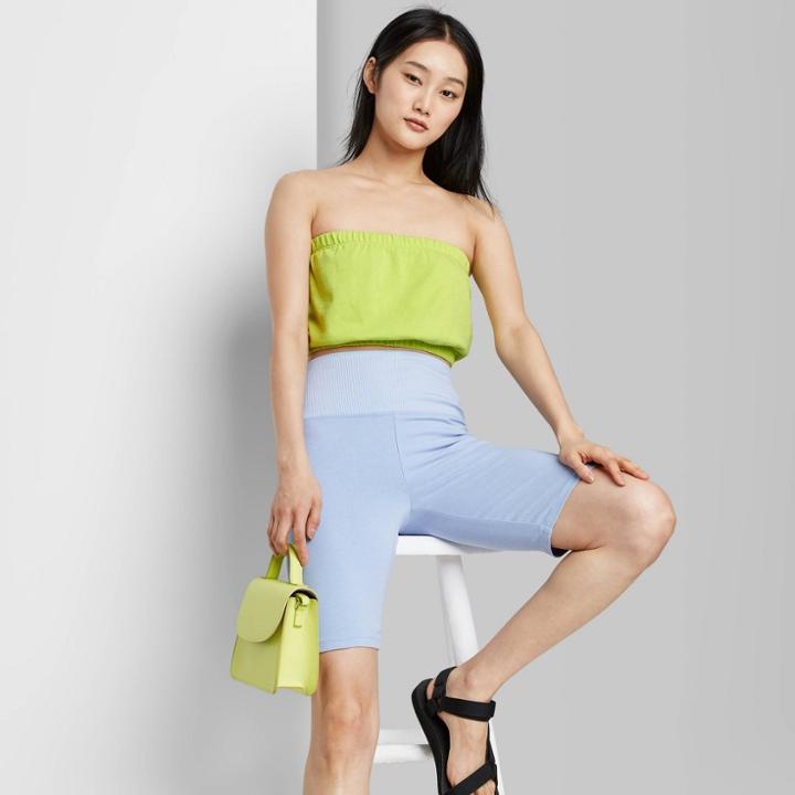 Women's Cropped Bubble Tube Top - Wild Fable Citron
