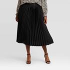 Women's Plus Size Pleated Skirt - Ava & Viv Black X