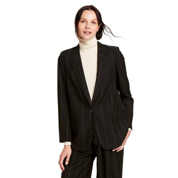 Women's Pinstripe Classic Blazer - Nili Lotan X Target Black Xxs