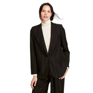 Women's Pinstripe Classic Blazer - Nili Lotan X Target Black Xxs