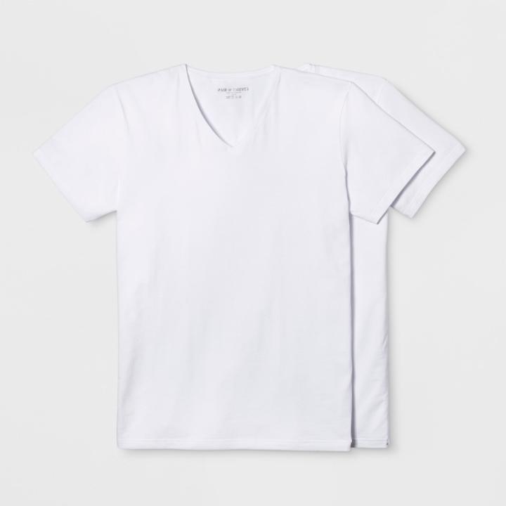 Pair Of Thieves Men's 2pk V-neck Undershirt - White
