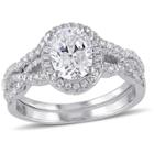 Target 2.87 Ct. T.w. Cubic Zirconia Bridal Set In Sterling Silver