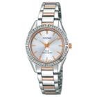 Women's Pulsar Watch With Crystals From Swarovski Bezel - Two Tone Rose Gold - Ph8129x,