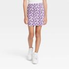 Girls' Knit Skirt - Art Class Purple Floral