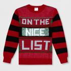 Well Worn Boys' Flip Sequins Ugly Christmas Sweater - Red