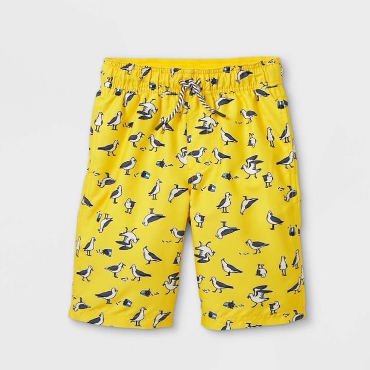 Boys' Seagull Pull-on Swim Trunks - Cat & Jack Yellow