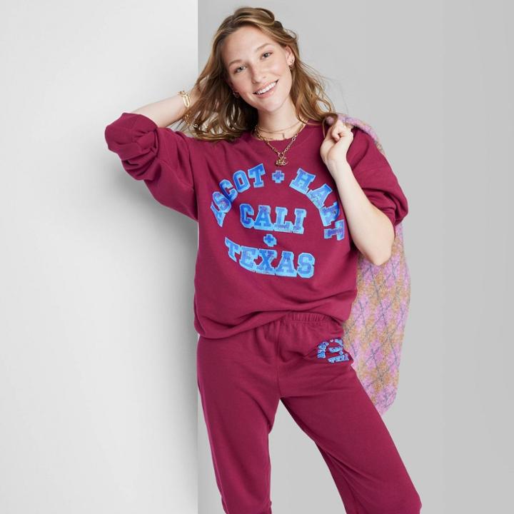 Women's Ascot + Hart California And Texas Graphic Pullover - Red