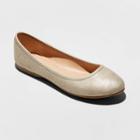 Women's Everly Faux Leather Round Toe Ballet Flats - Universal Thread Gold