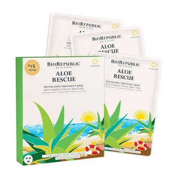 Biorepublic Skincare Revitalizing Fiber Face Mask Sheets - Aloe & Vitamin E