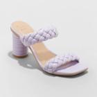 Women's Basil Mule Heels - A New Day Lilac Purple