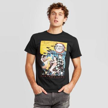 Men's Demon Slayer Short Sleeve Graphic T-shirt - Blue