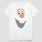 Men's Disney Olaf Big Face Frozen 2 Short Sleeve Graphic T-shirt - White S, Men's,