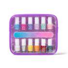 No Brand Mini Nail Polish With Bag - White, Pink, Yellow