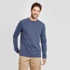 Men's Standard Fit Long Sleeve Crew Neck T-shirt - Goodfellow & Co Blue S, Men's,