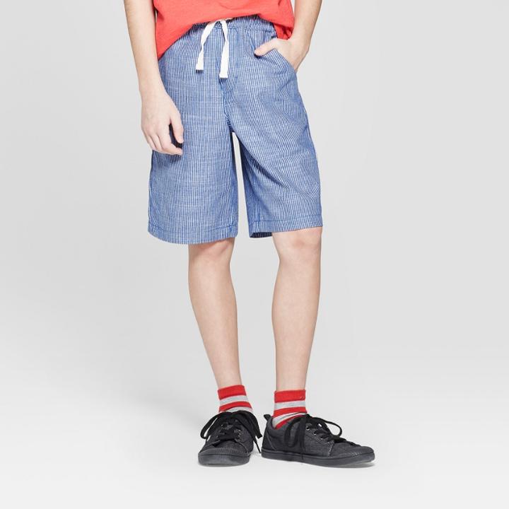 Boys' Striped Pull-on Shorts - Cat & Jack Blue