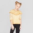 Girls' Embroidered Pullover - Art Class Gold