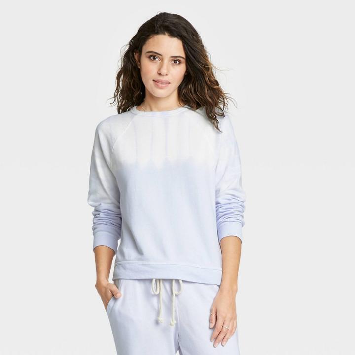Women's Tie-dye Sweatshirt - Universal Thread Purple/white