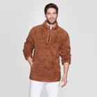 Men's Tall Standard Fit Sherpa Sweatshirt - Goodfellow & Co Brown