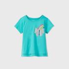 Toddler Girls' Adaptive Sequin Butterfly T-shirt - Cat & Jack Green
