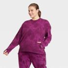 Women's Plus Size French Terry Crewneck Sweatshirt - All In Motion Purple