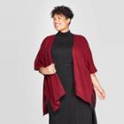Women's Layering Kimono Jacket - A New Day Burgundy