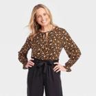 Women's Long Sleeve Blouse - Knox Rose Heather Black