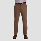 Haggar Men's Premium No Iron Straight Fit Flat Front Casual Pants - British Khaki 30x30, Men's, British Green