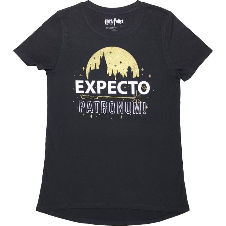 Women's Harry Potter Expecto Patronum Short Sleeve T-shirt (juniors') - Black