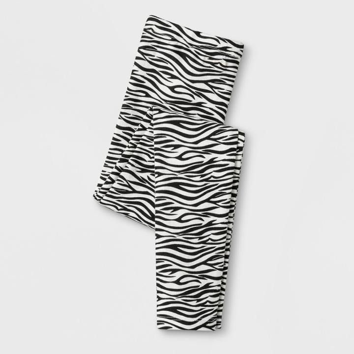 Happy By Pink Chicken Girls' Zebra Leggings - 5,