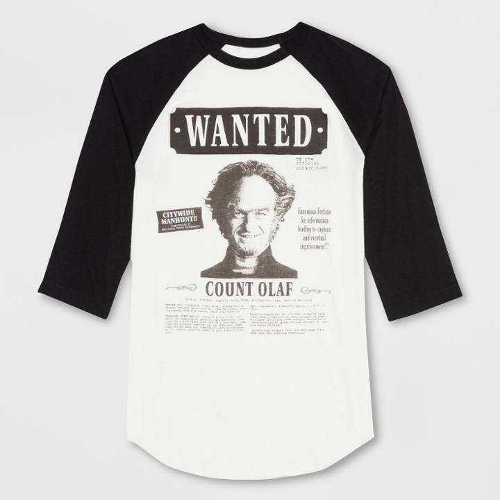 Hybrid Apparel Men's Long Sleeve A Series Of Unfortunate Events Crew T-shirt - White