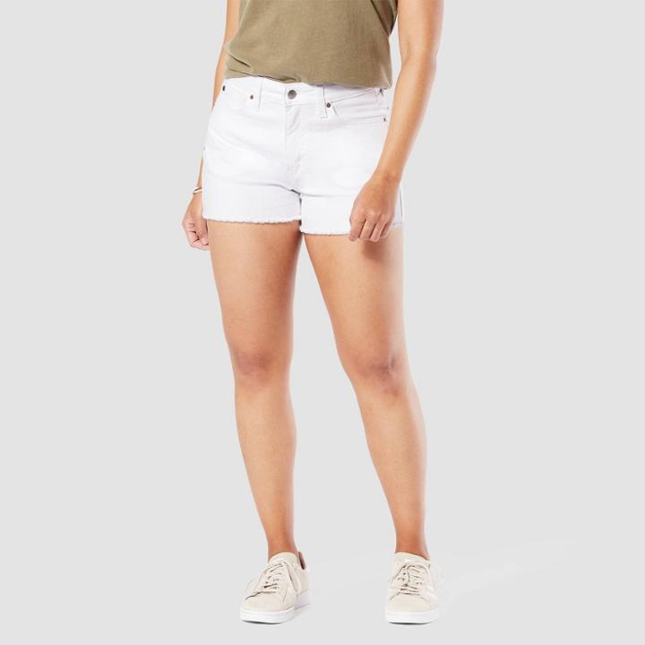 Denizen From Levi's Women's High-rise 3 Jean Shorts - Bright White
