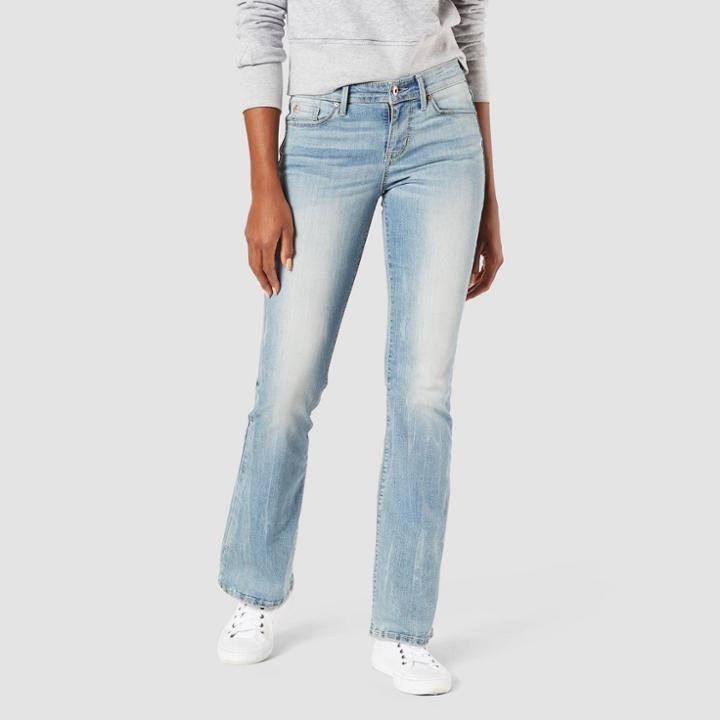 Denizen From Levi's Women's Mid-rise Modern Bootcut Jeans - Moonstone 12, Women's, Blue