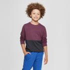 Boys' Long Sleeve T-shirt - Cat & Jack Purple/gray