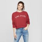 Women's Wine O'clock Pullover Sweatshirt - Fifth Sun Burgundy (red)