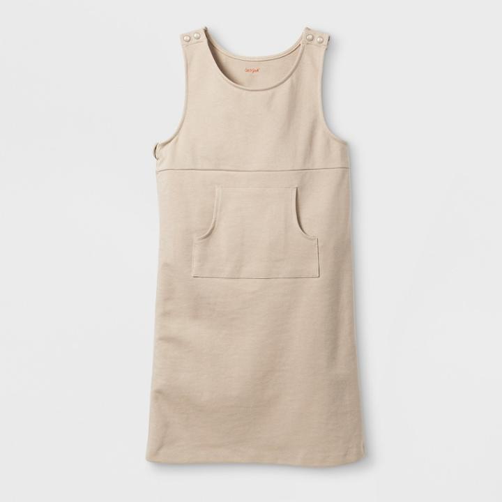 Girls' Adaptive Sleeveless Uniform Jumper - Cat & Jack Brown M, Girl's,