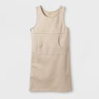 Girls' Adaptive Sleeveless Uniform Jumper - Cat & Jack Brown M, Girl's,